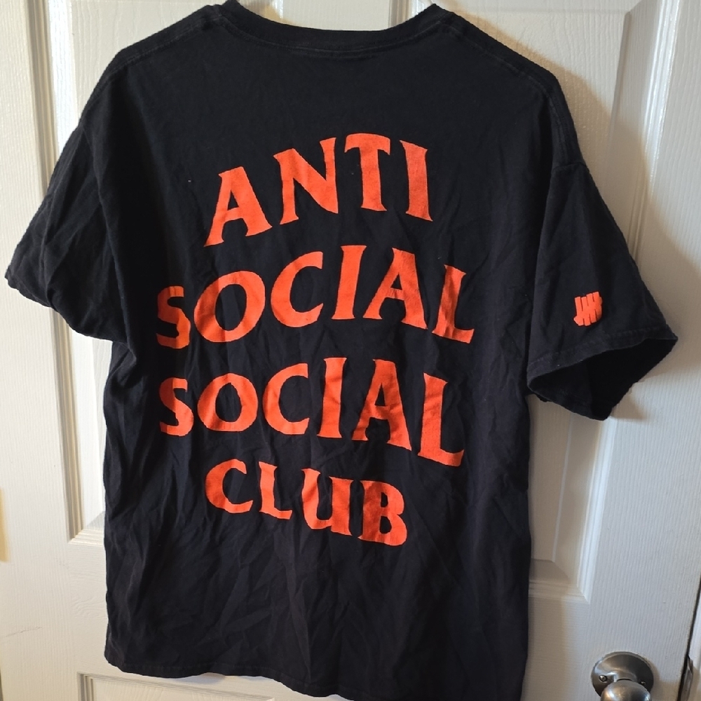 Anti Social Social Club Black Tee with Red Paranoid Print